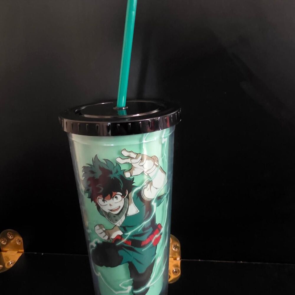 My Hero Academia green tumbler with twist lid
